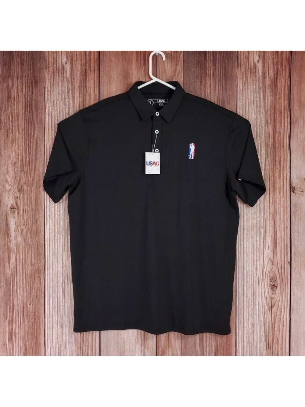 NWT U Suck at Golf USAG Mens Size XXL Amateur Golf Tour Polo Shirt Black